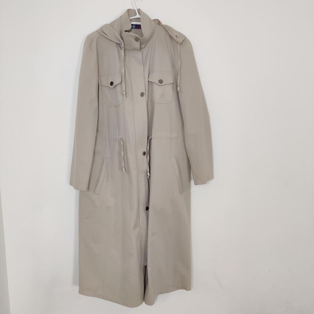 Miss Elfida Women's Maxi Trench Coat in Tan Size EU 40